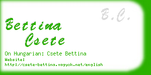 bettina csete business card